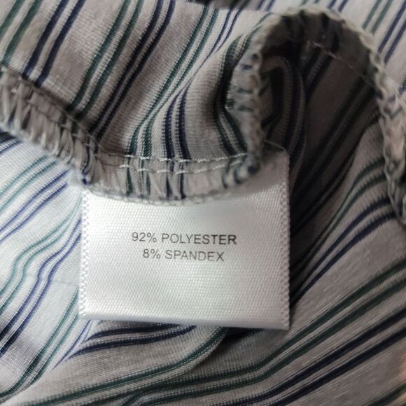 Peter Millar Summer Comfort Mens Golf Polo Sz 2XL Gray Striped Club Embroidered - Picture 10 of 11